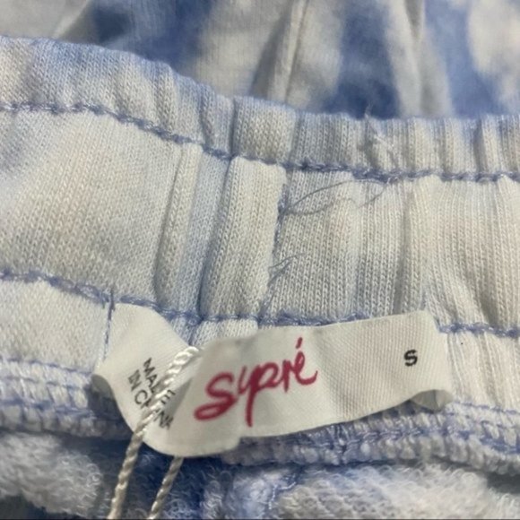 🤑 Supré Blue Tie Dye Elastic Waist Relaxed Active Gym Short Shorts Size S - Picture 10 of 10